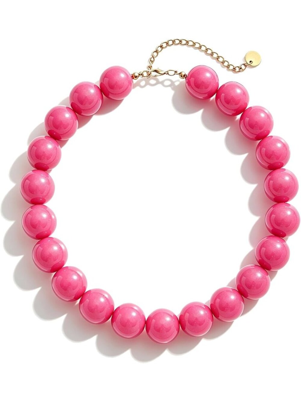 Women's Rose Pink Acrylic Chunky Square Bead Choker Necklace Statement Jewelry